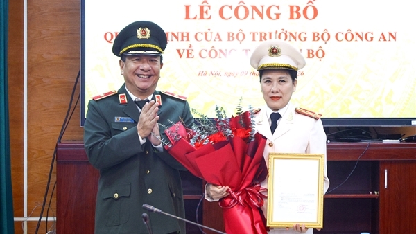 Bổ nhiệm Đại tá Nguyễn Thị Thu Hằng giữ chức vụ Phó Cục trưởng Cục Truyền thông Công an nhân dân